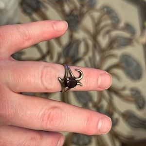 Silver Garnet Estate Ring